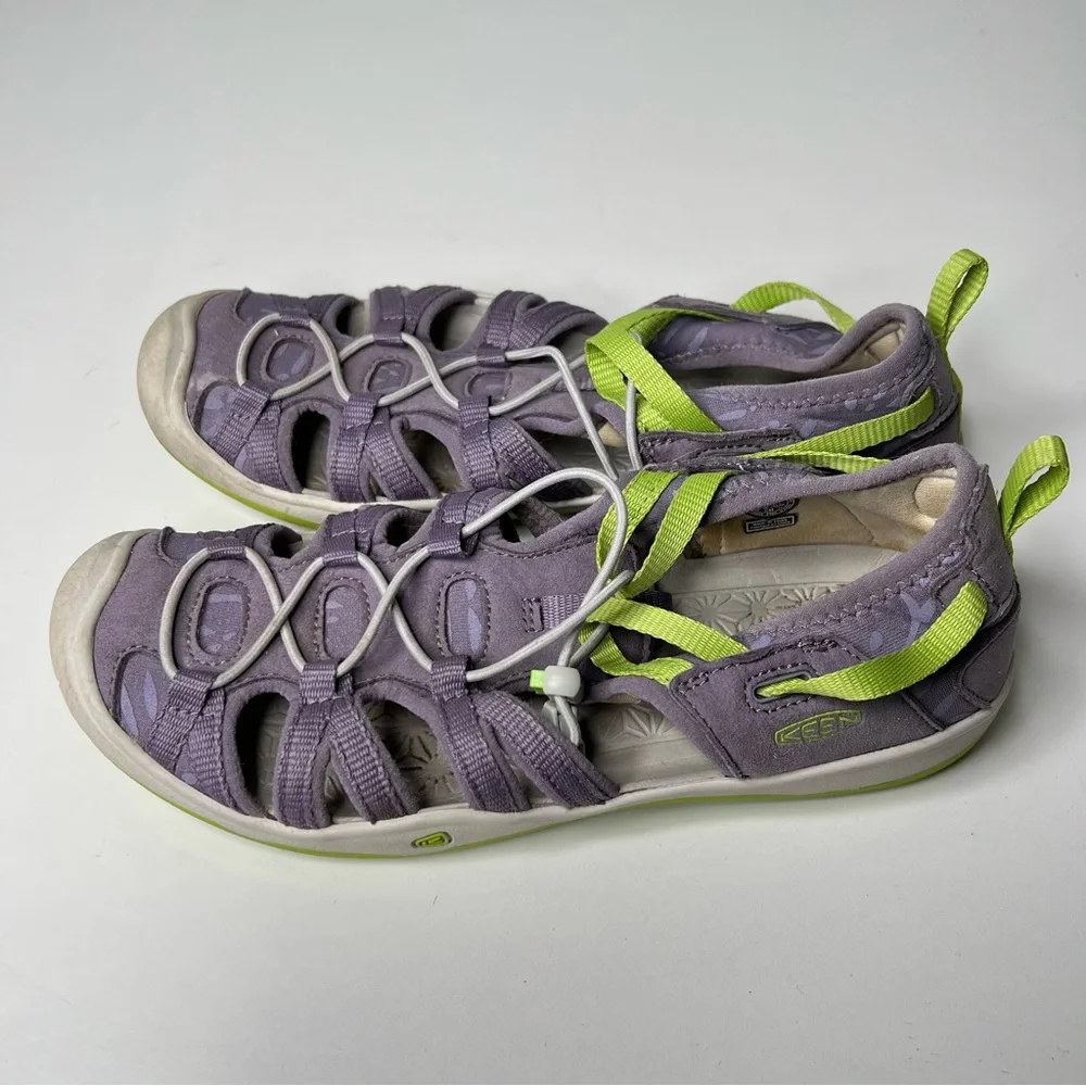 Keen Moxie Big Kids Sport Sandal Water Shoes Size 4 Purple Green